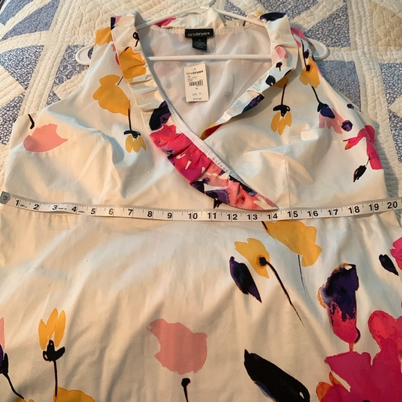 NWT Women’s Lane Bryant Size 18 Flowery Dress with V-Neck & Skinny Belt Included - Picture 10 of 11
